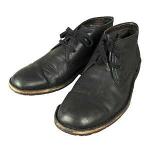 John Varvatos Portland Chukka Lace Up Leather Shoes Boots Black Soft Men 10M